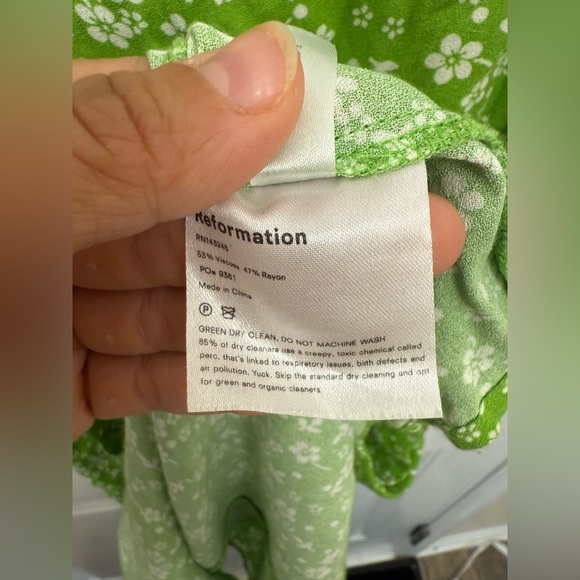 Reformation Green Crimini Floral Sleeveless Midi Dress Sz 2 Wedding Guest Party - Picture 7 of 9